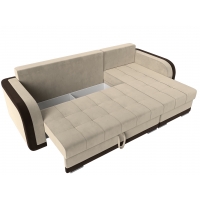 Угловой диван Марсель (рогожка бежевый коричневый) - Изображение 3